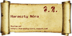 Haraszty Nóra névjegykártya