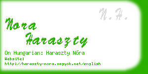 nora haraszty business card